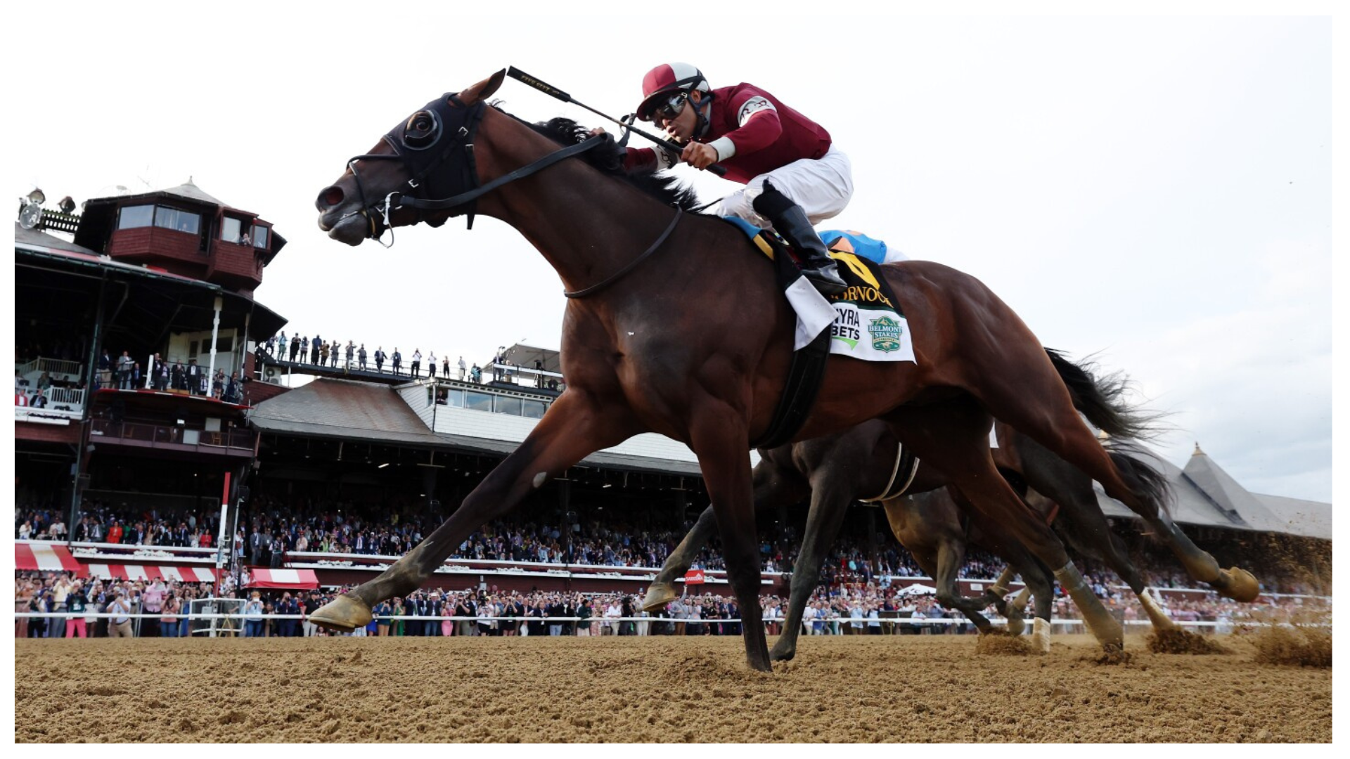 Dornoch pulls off upset win at the Belmont Stakes 