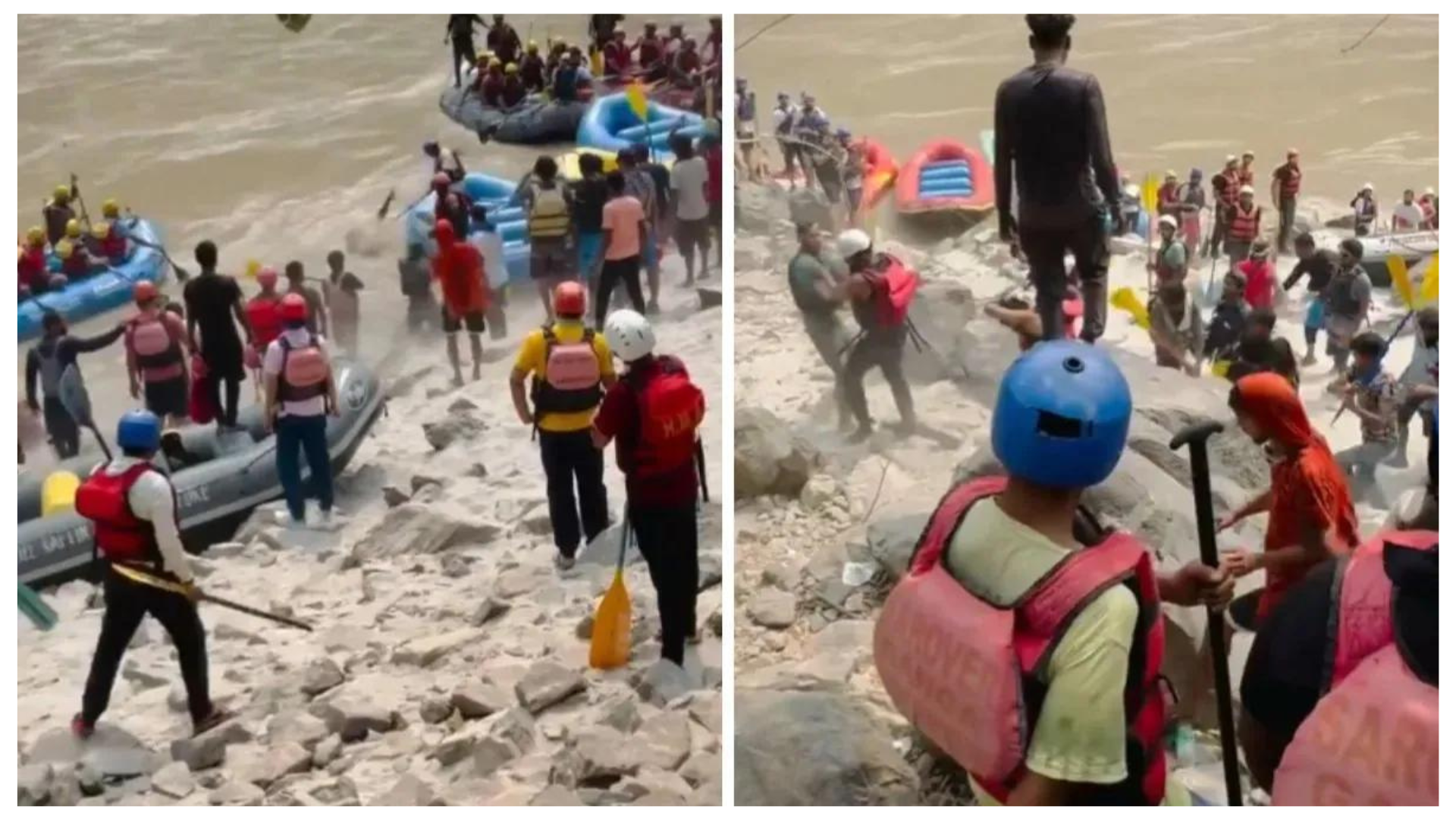 Video Shows Rafting Guides And Tourists Battling Each Other With Paddles In Rishikesh