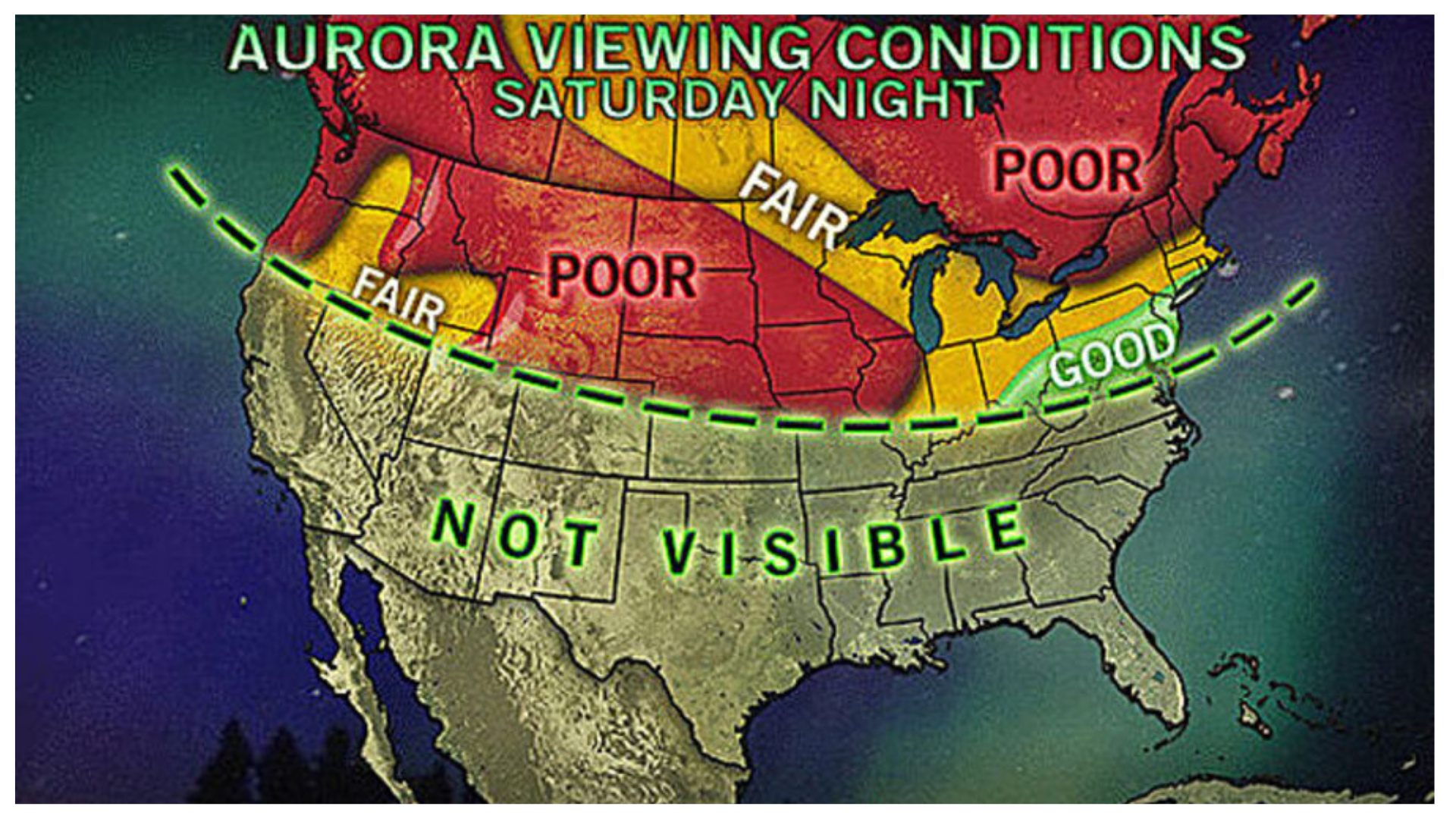 Northern lights forecast maps for tonight show best areas in U.S. to see aurora borealis