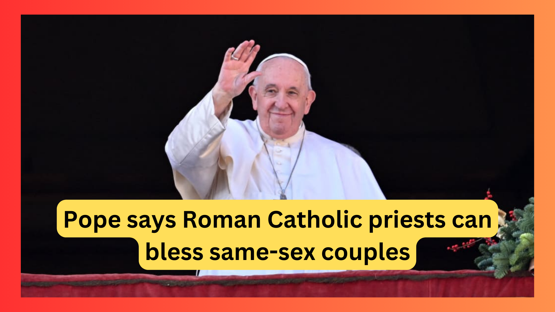 Roman Catholic priests can bless same-sex couples, according to the pope.