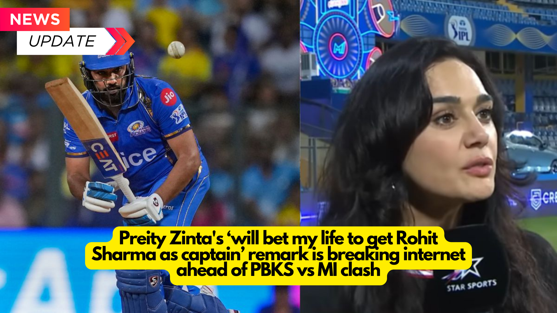 Preity Zinta's ‘will bet my life to get Rohit Sharma as captain’ remark is breaking internet ahead of PBKS vs MI clash: 2024