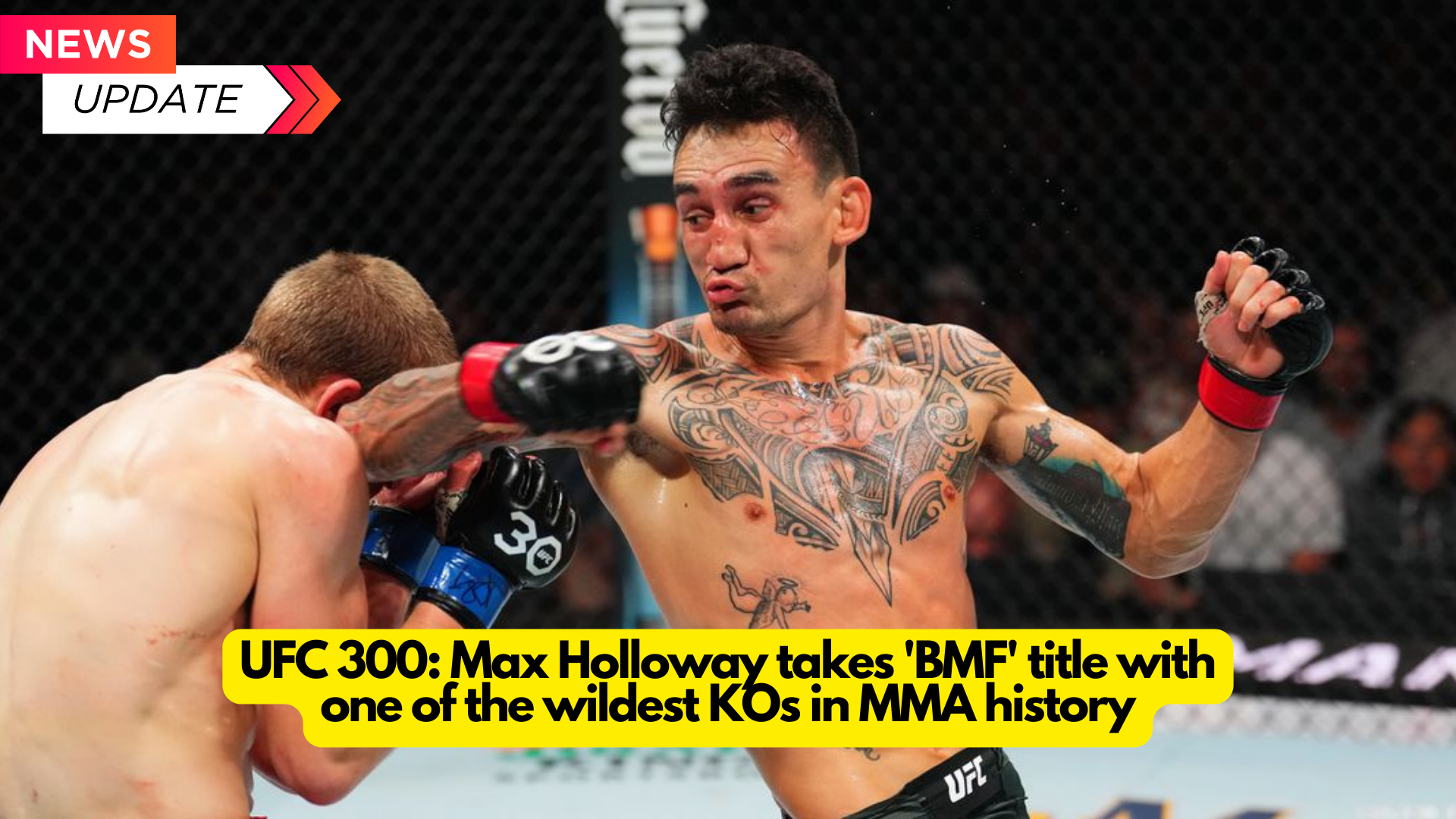 UFC 300 Max Holloway takes 'BMF' title with one of the wildest KOs in MMA history (3)