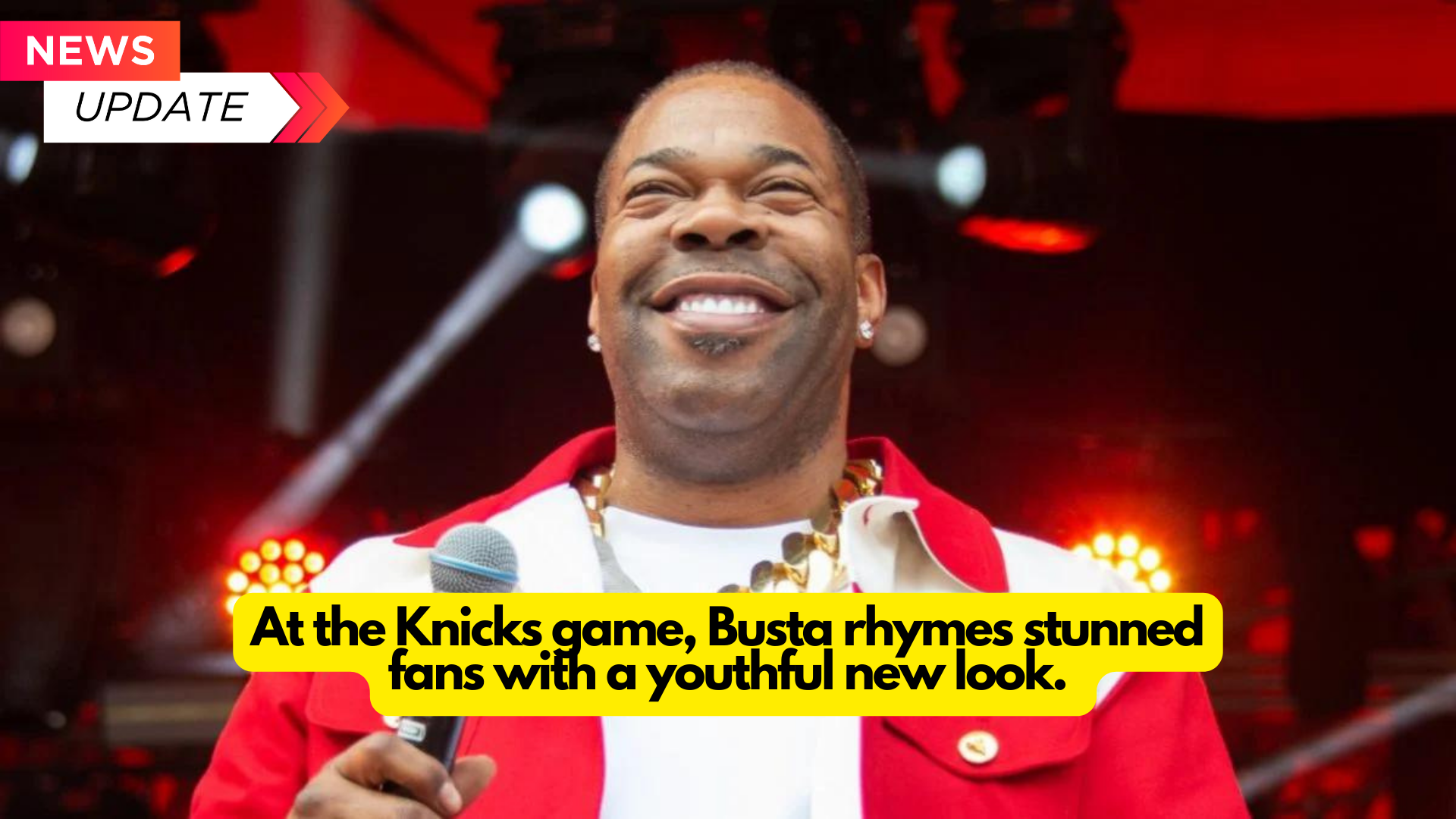 At the Knicks game, Busta rhymes stunned fans with a youthful new look. 2024