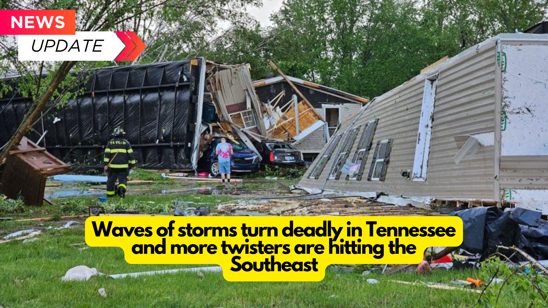 Strong storms swept over the central and eastern United States on Wednesday, killing at least two people in Tennessee, and as night set, flash floods and additional tornadoes pounded the state, including one that wreaked havoc in areas south of Nashville.