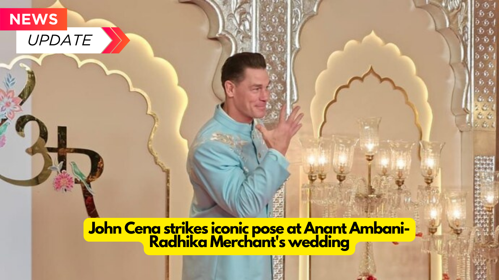 John Cena strikes iconic pose at Anant Ambani-Radhika Merchant’s wedding