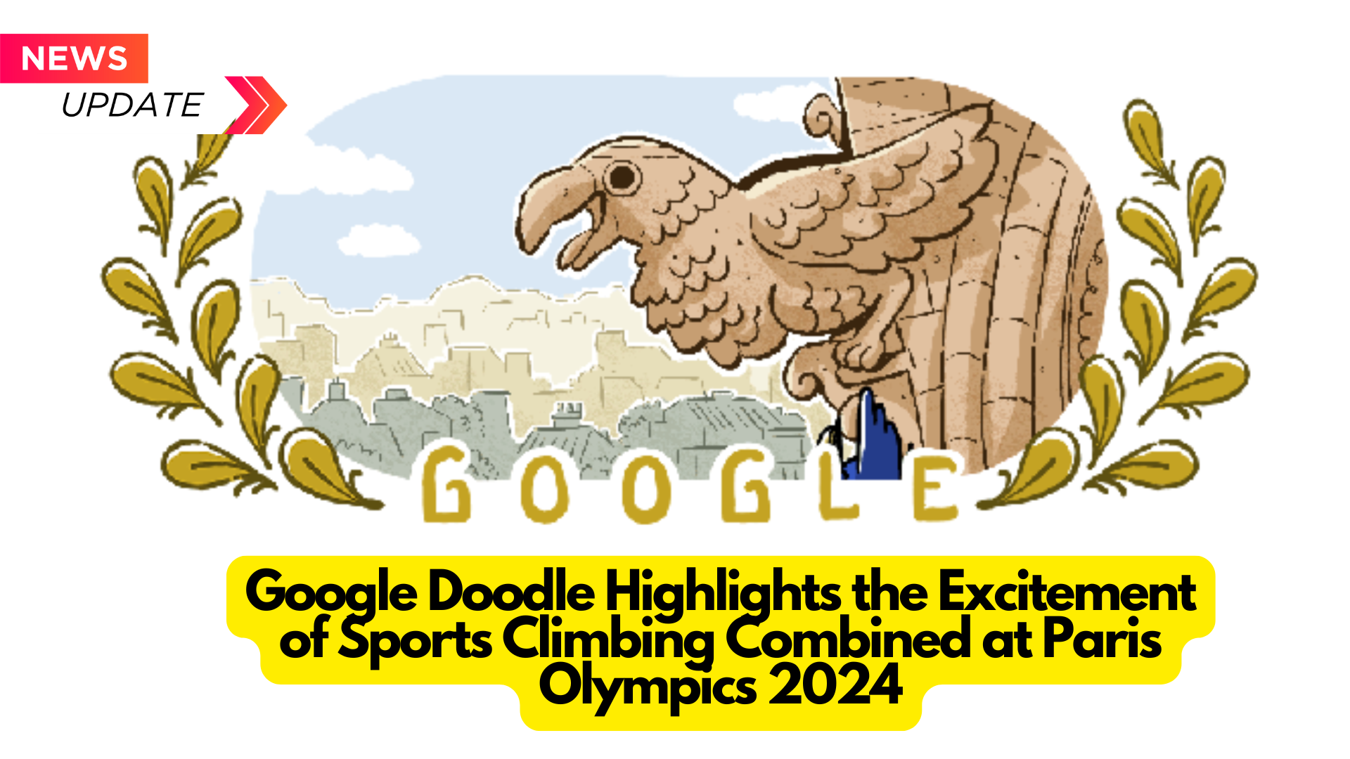 Google Doodle Highlights the Excitement of Sports Climbing Combined at Paris Olympics 2024