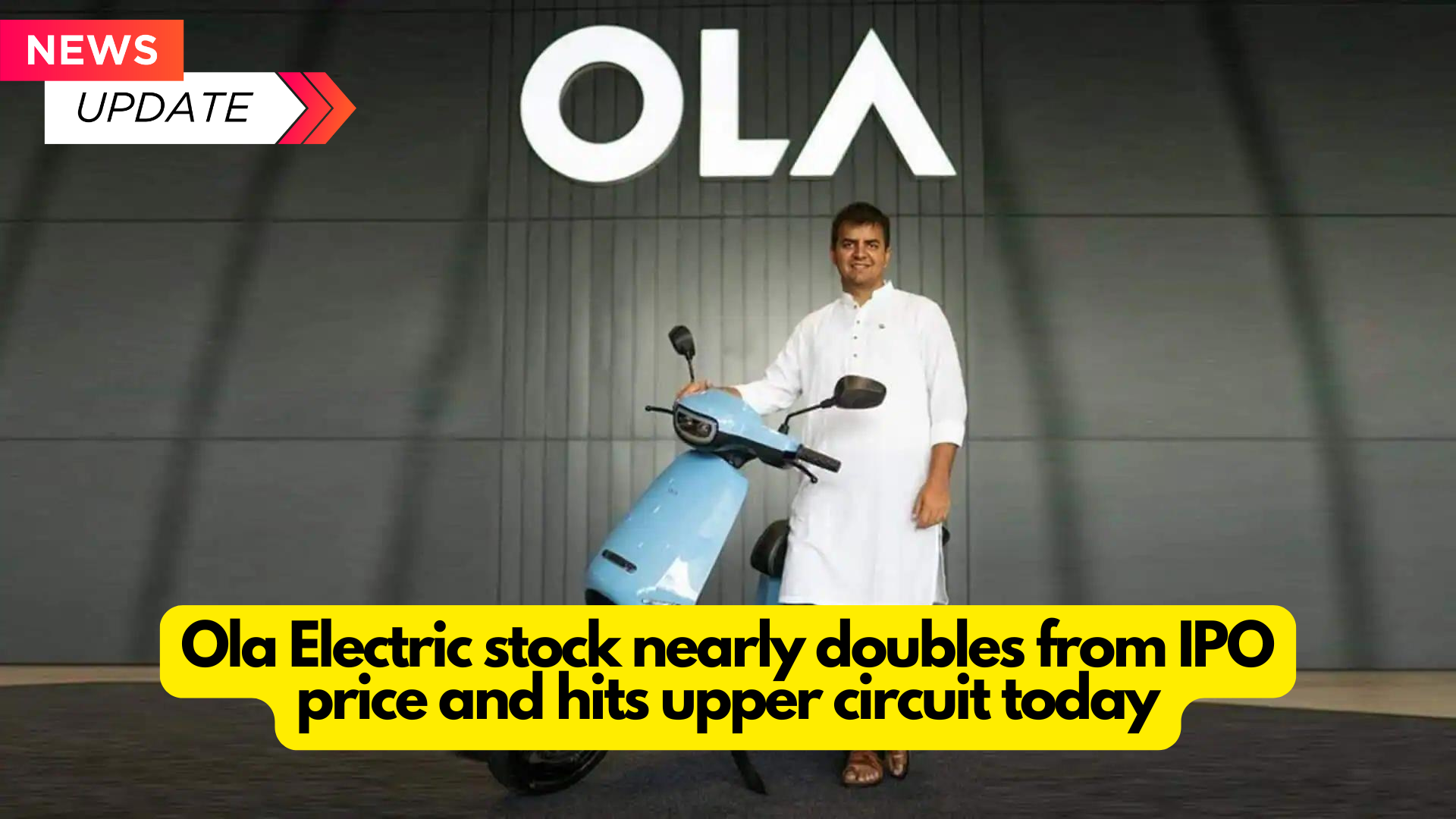 Ola Electric stock nearly doubles from IPO price, hits upper circuit today