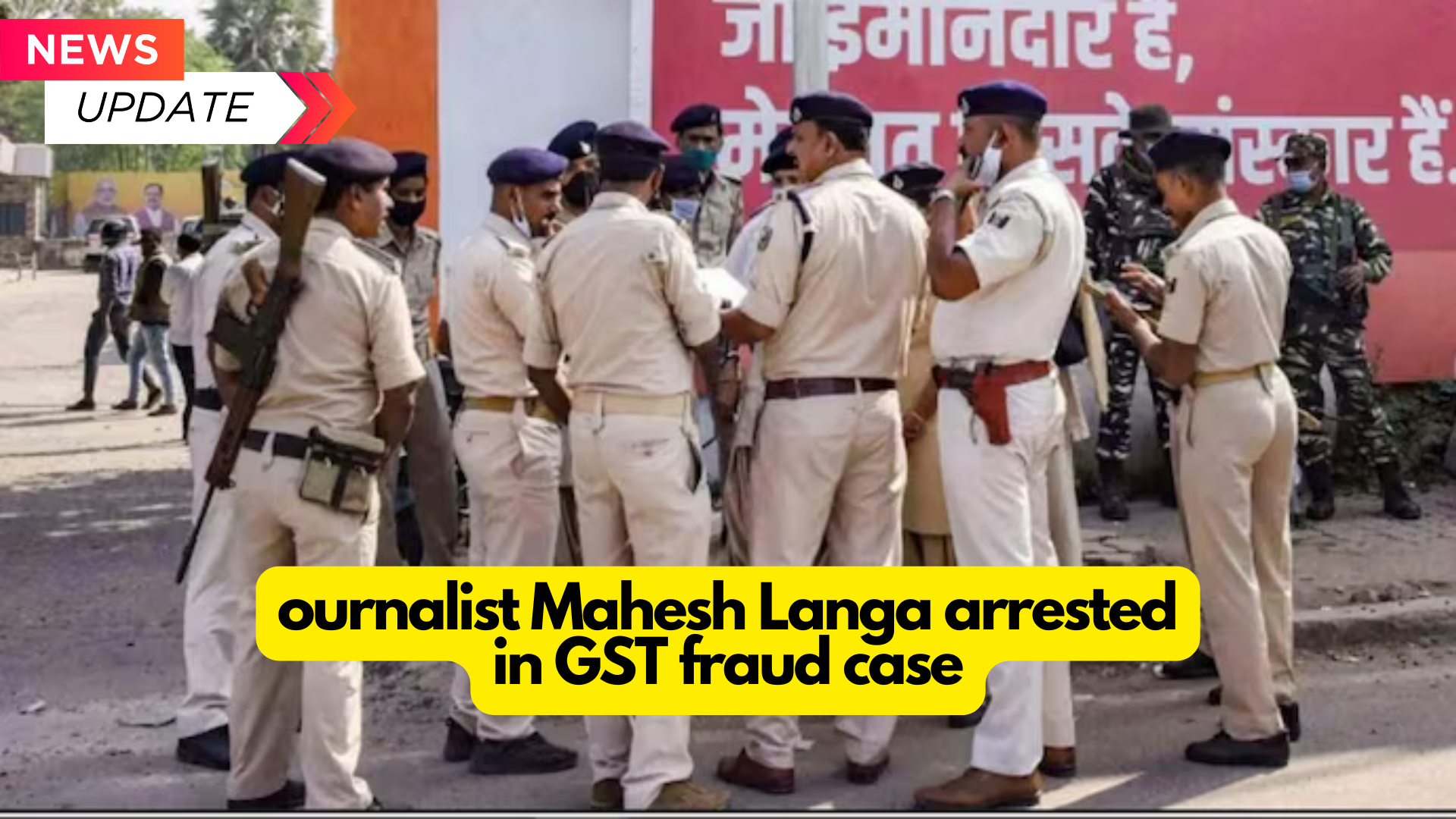 ournalist Mahesh Langa arrested in GST fraud case